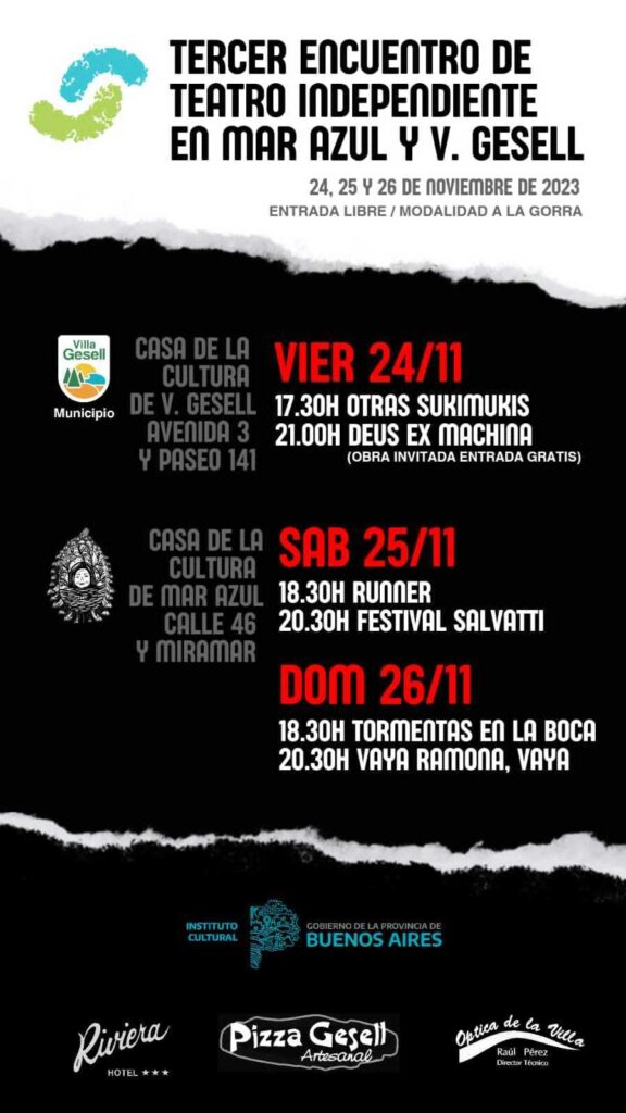 Tercer Encuentro de Teatro Independiente de Mar Azul y Villa Gesell
